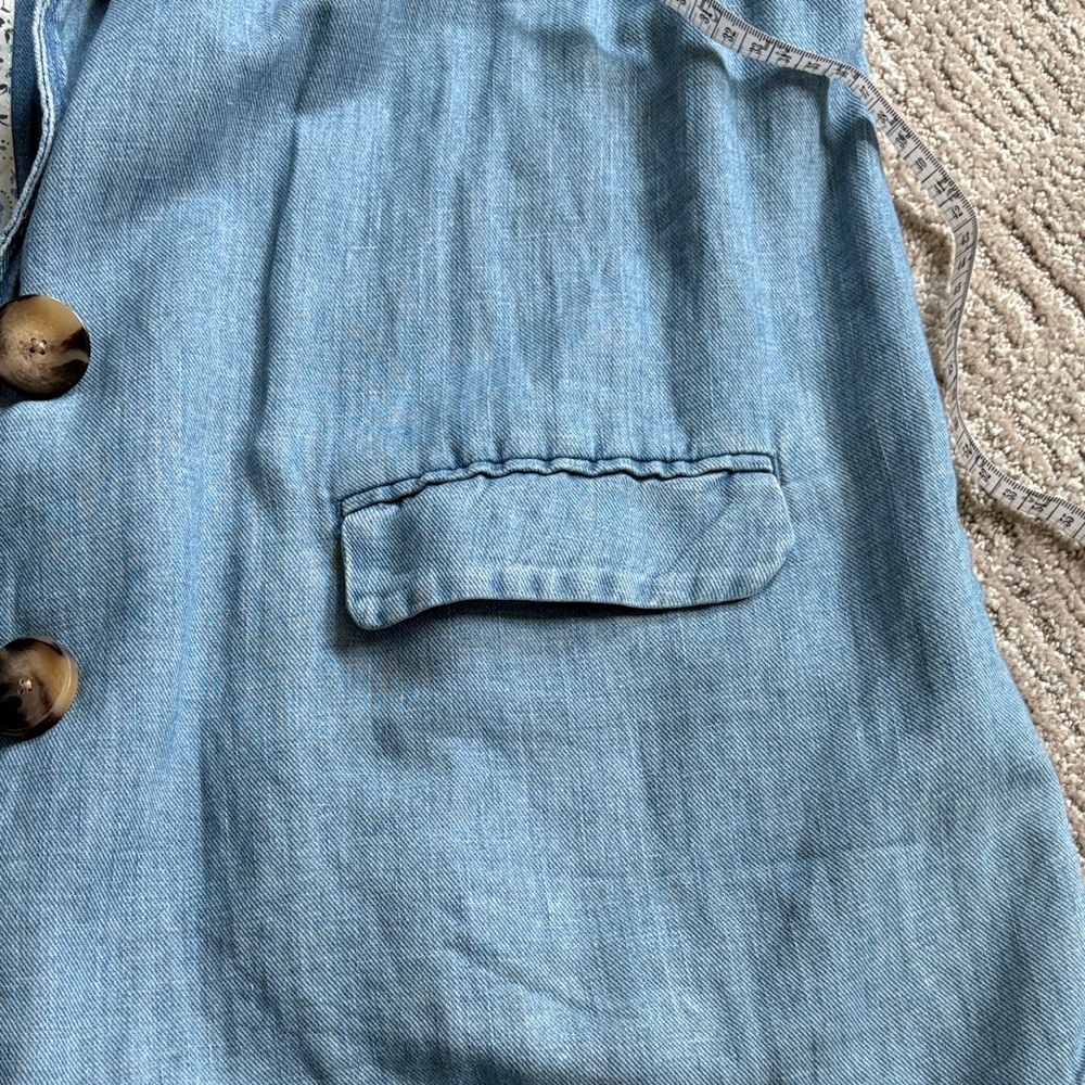 J. Jill Light Blue Denim Jacket with Button Detail - Picture 9 of 9